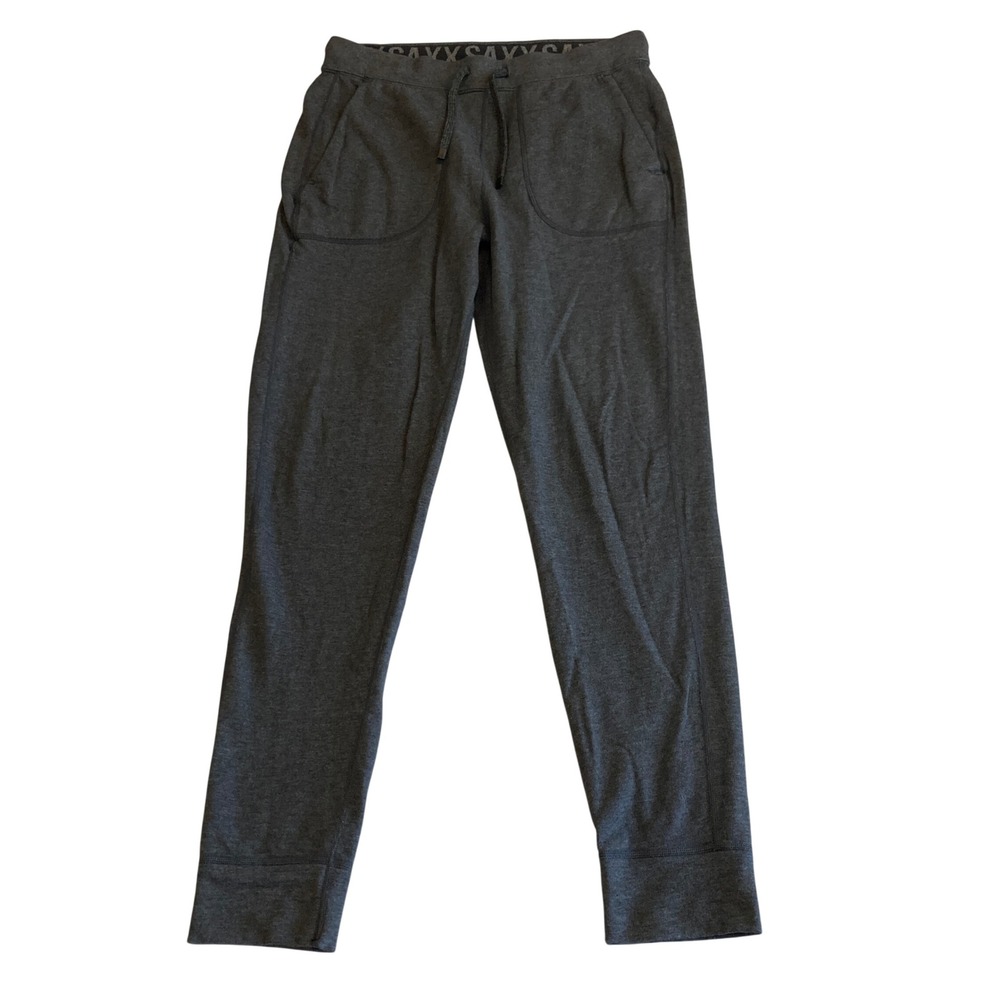 SAXX 3Six Five Joggers Mens S Lounge Pants Charcoal Grey SXLP37 Cotton Modal